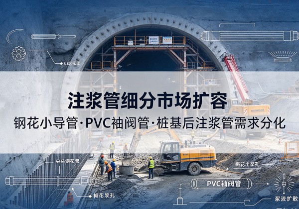 蕉城注浆管细分市场扩容，隧道钢花小导管、PVC 袖阀管、桩基后注浆管需求分化